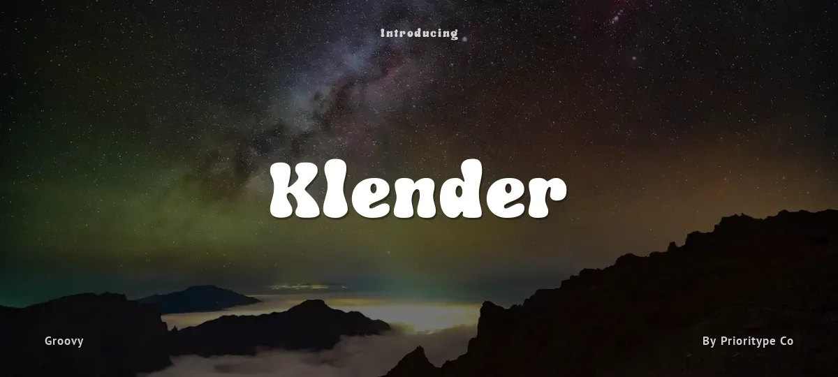 Klender font preview