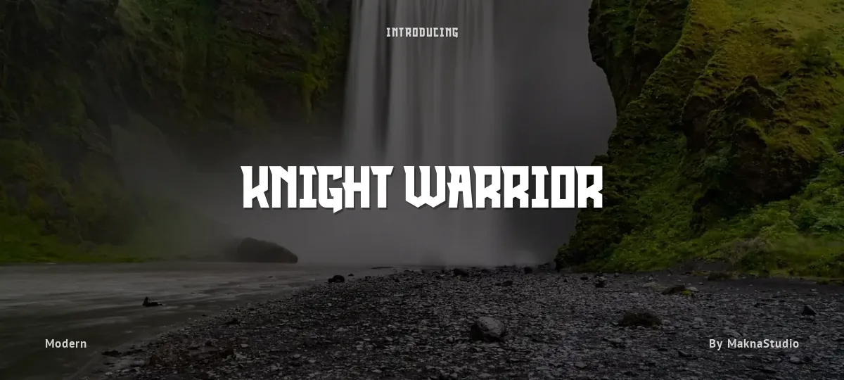 Knight Warrior font preview