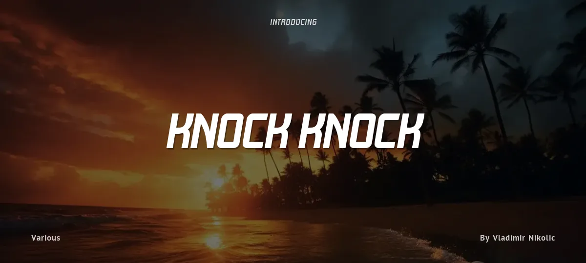 Knock Knock font preview