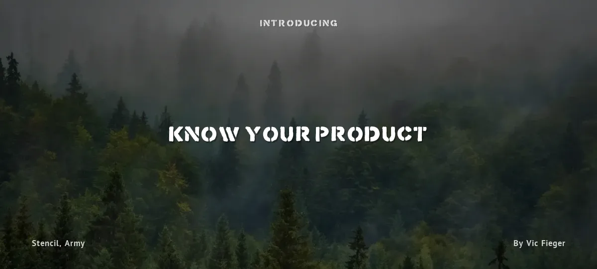 Know Your Product font preview