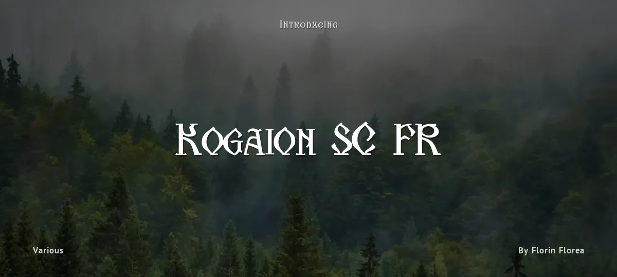 Kogaion SC FR font preview