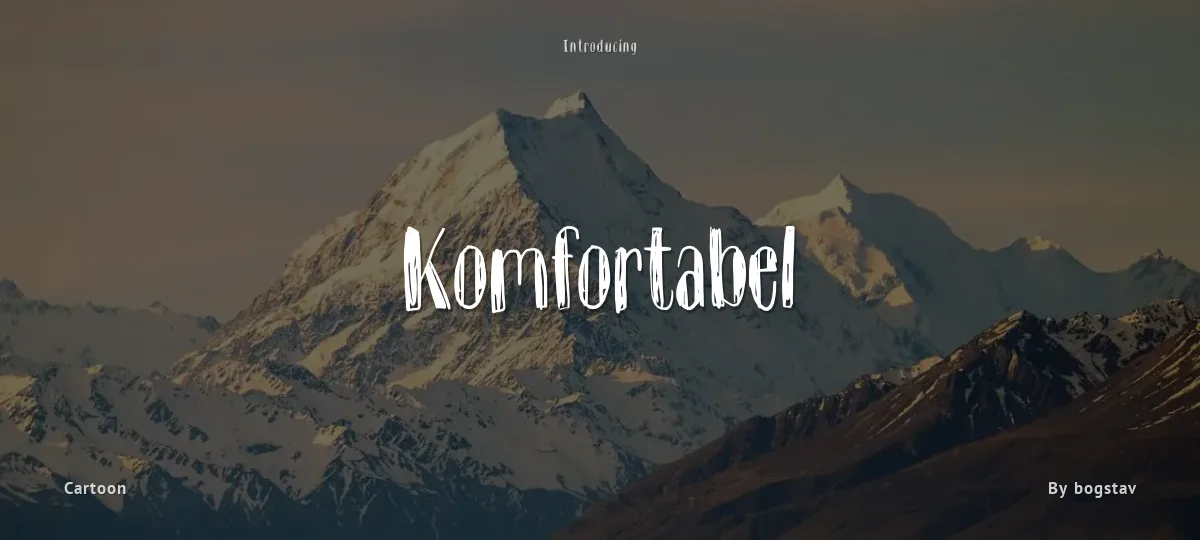 Komfortabel font preview