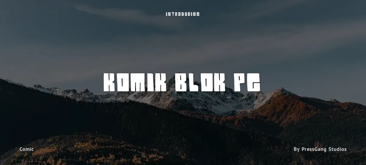 Komik Blok PG font preview