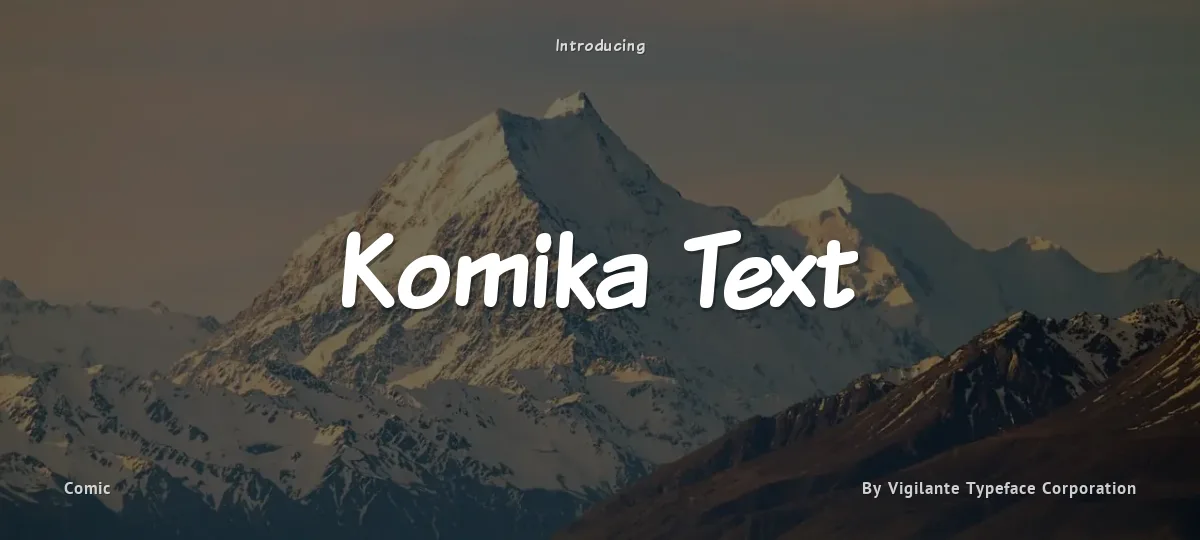 Komika Text font preview