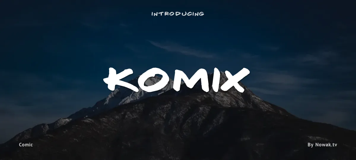 Komix font preview