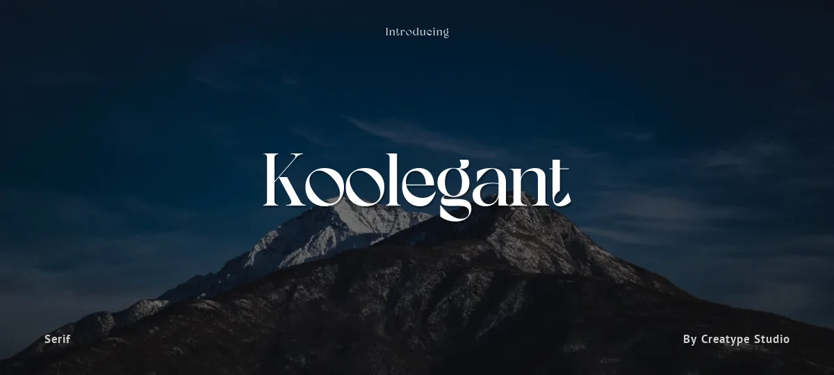 Koolegant font preview