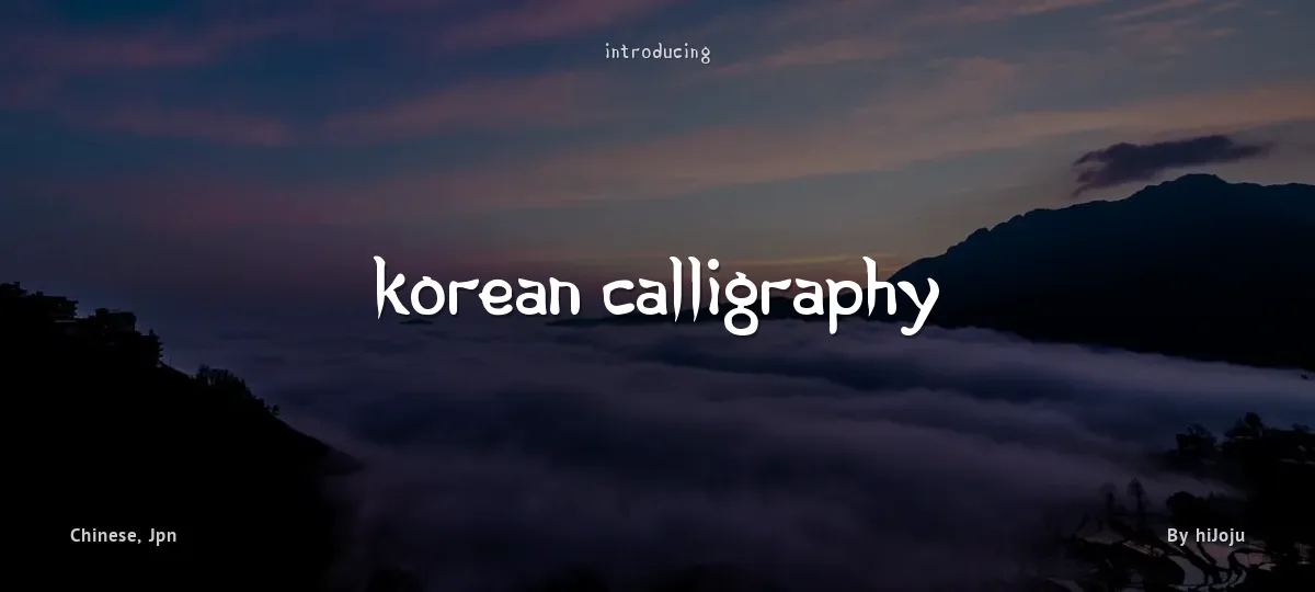 Korean Calligraphy font preview