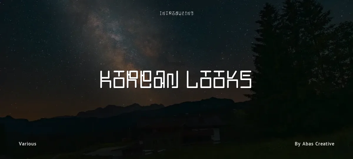Korean Looks font preview