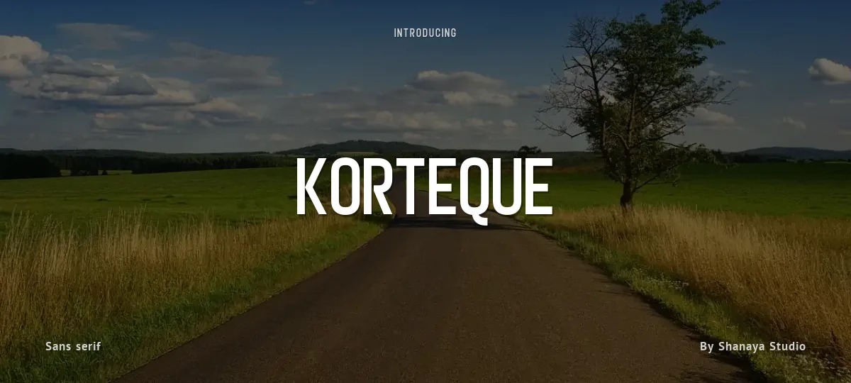 Korteque font preview