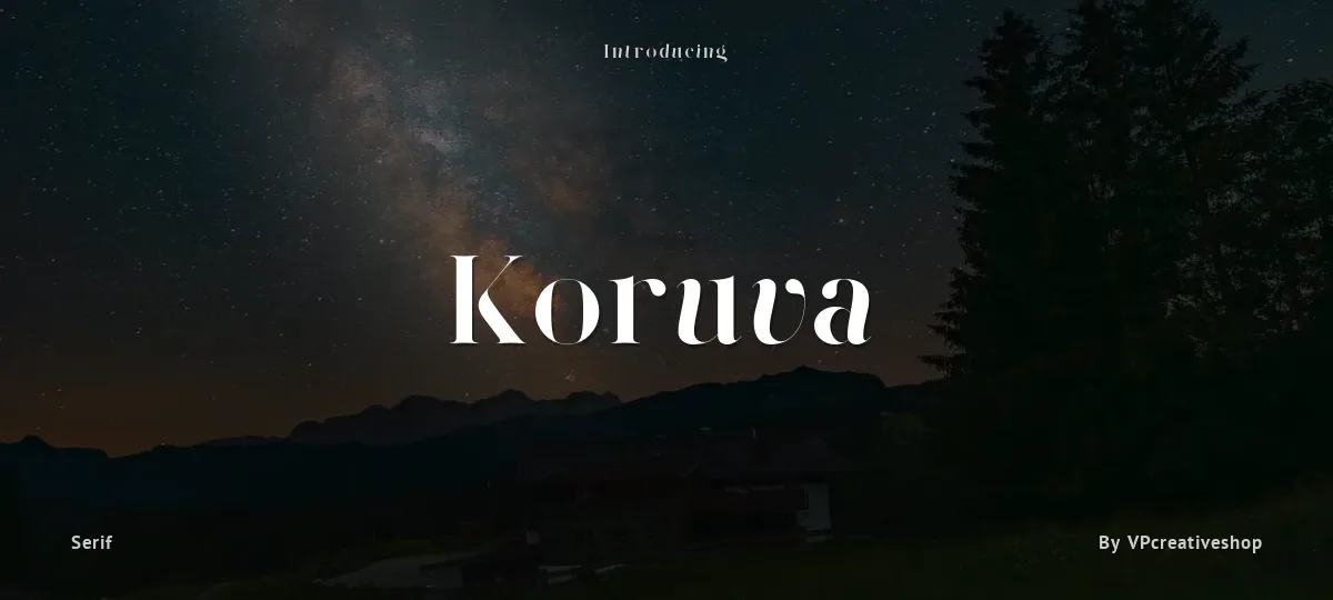Koruva font preview