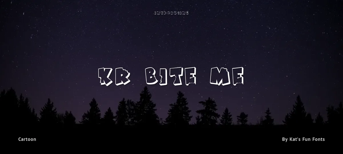 KR Bite Me font preview
