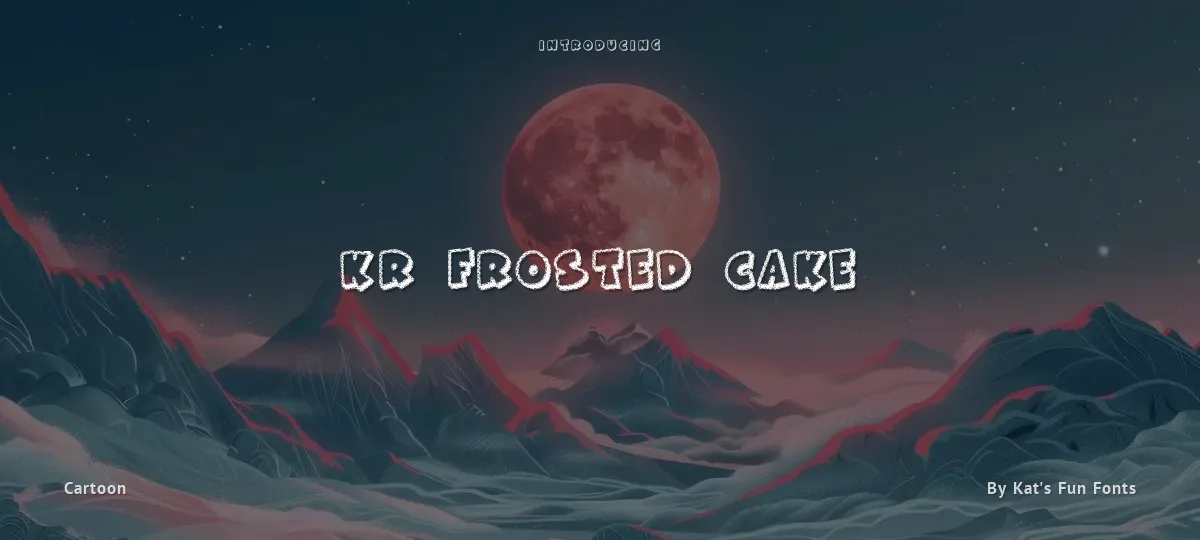 KR Frosted Cake font preview