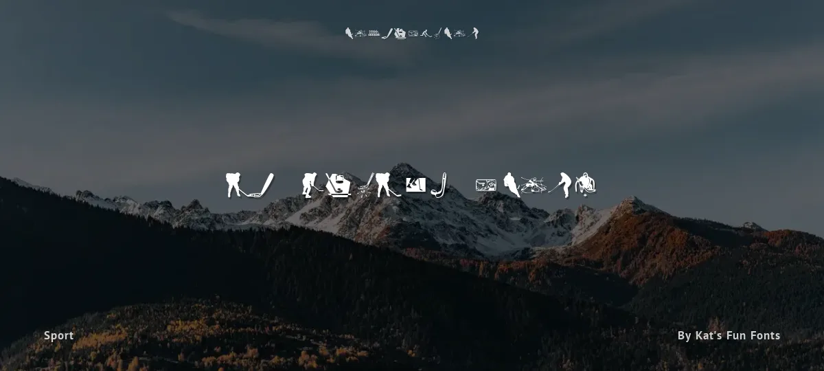 KR Hockey Dings font preview