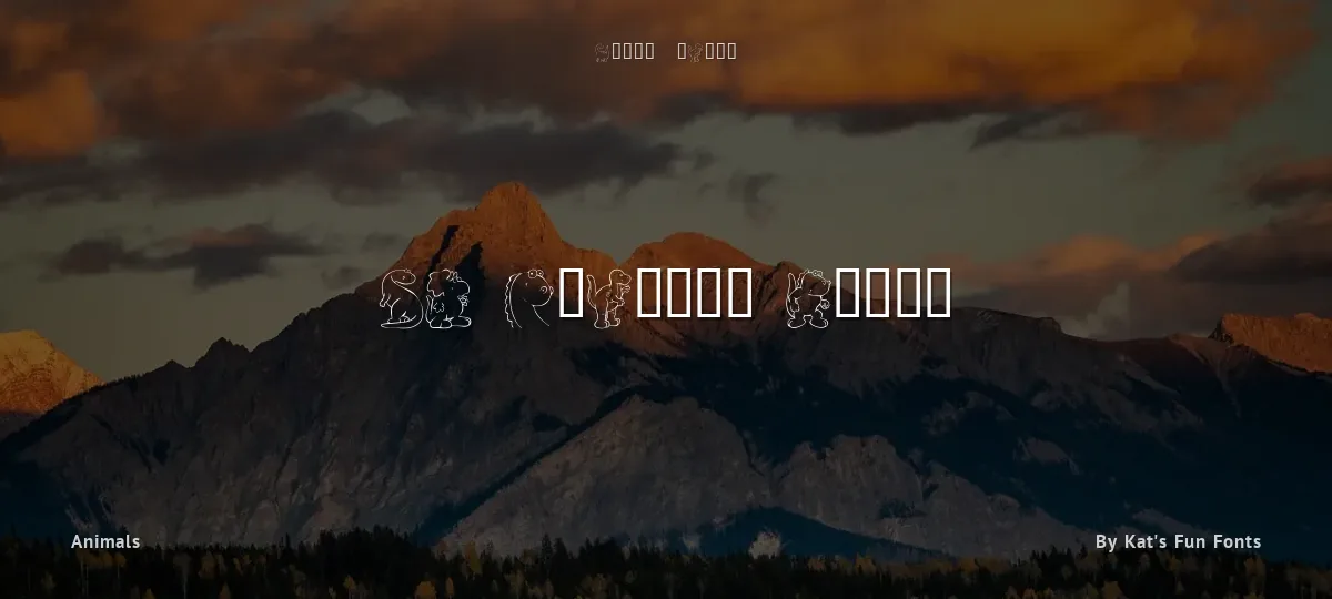 KR Nicky's Dinos font preview