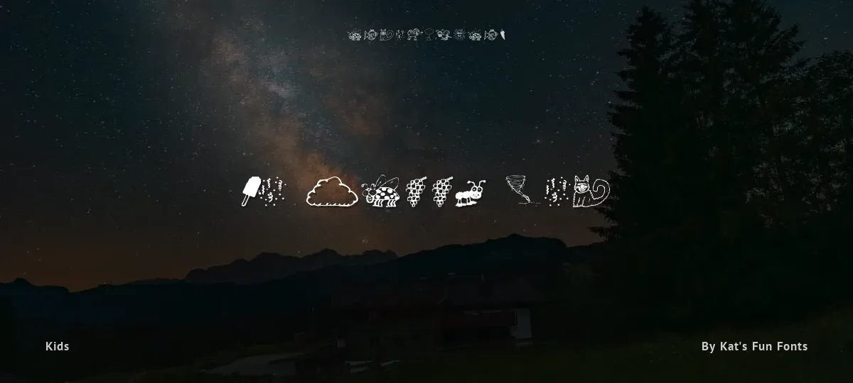 KR Silly Art font preview