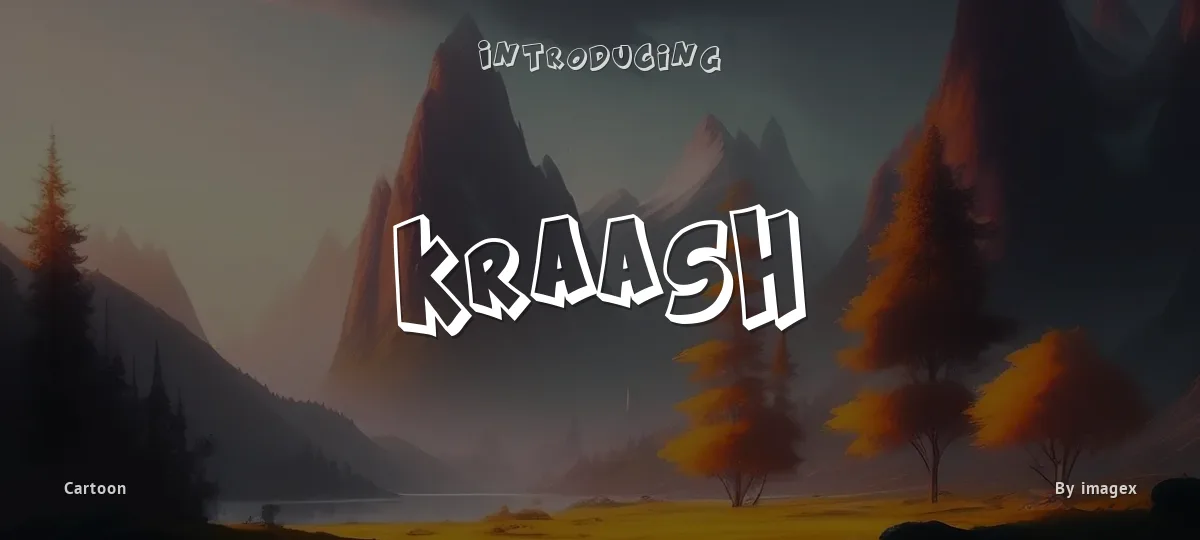 Kraash font preview