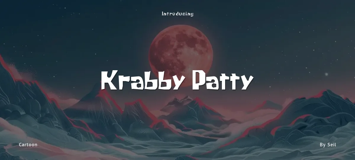 Krabby Patty font preview
