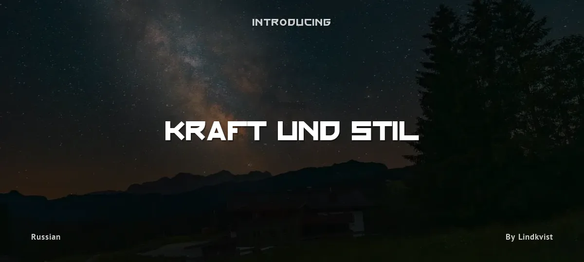 Kraft Und Stil font preview