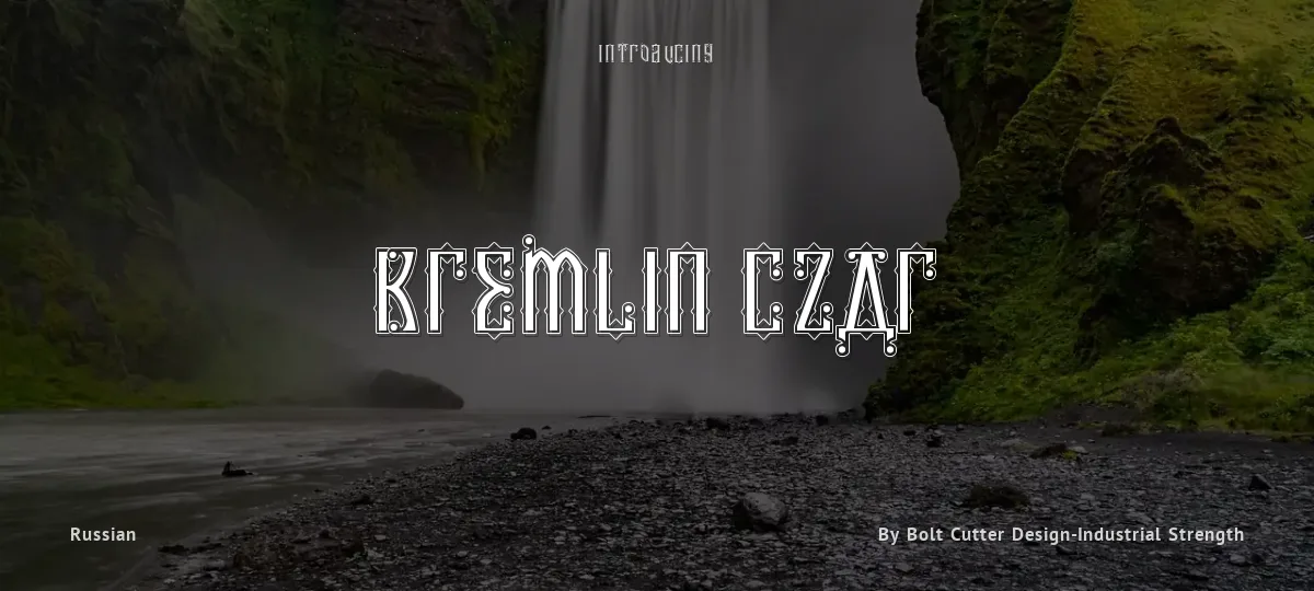 Kremlin Czar font preview