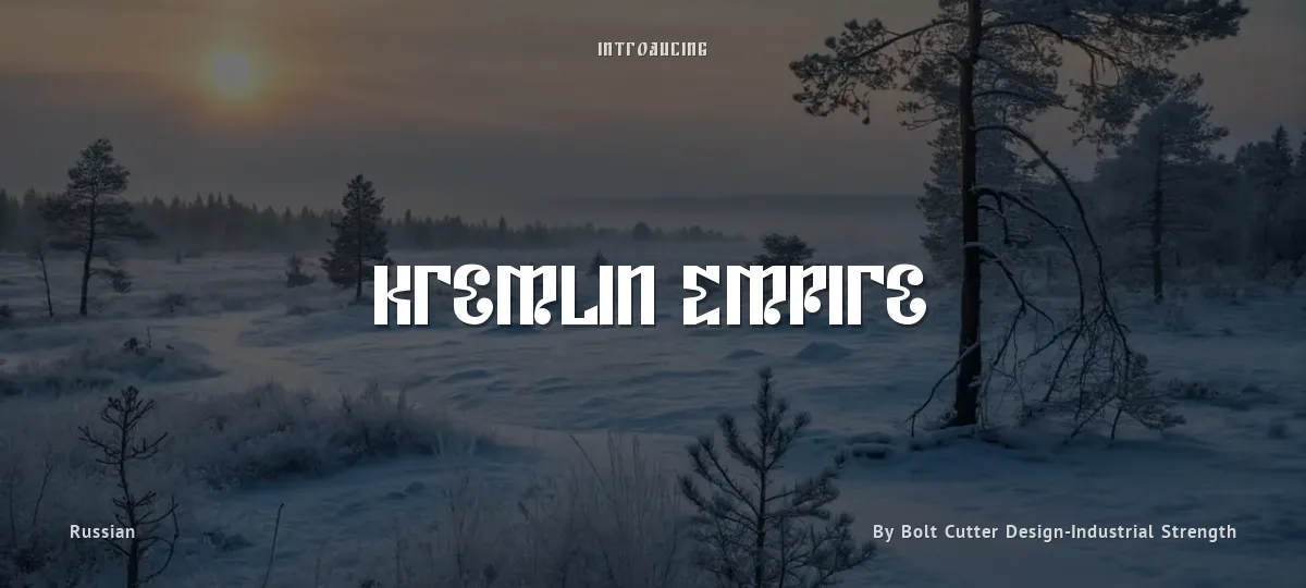 Kremlin Empire font preview