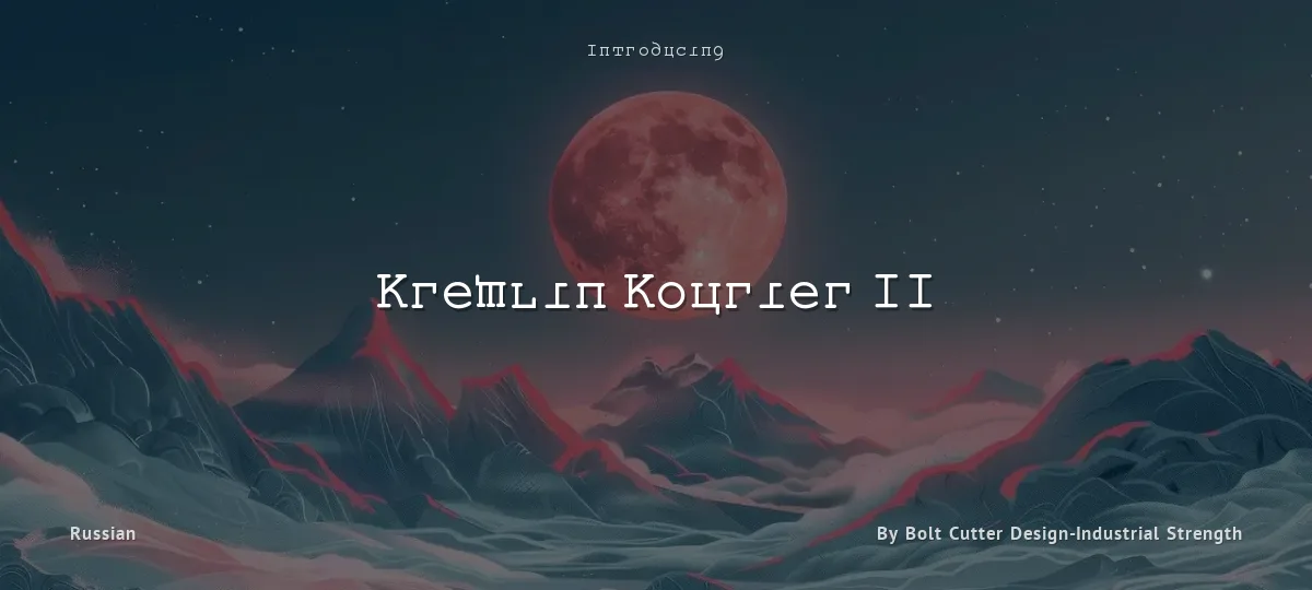 Kremlin Kourier II font preview