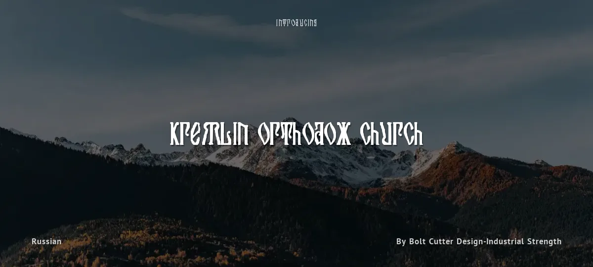 Kremlin Orthodox Church font preview