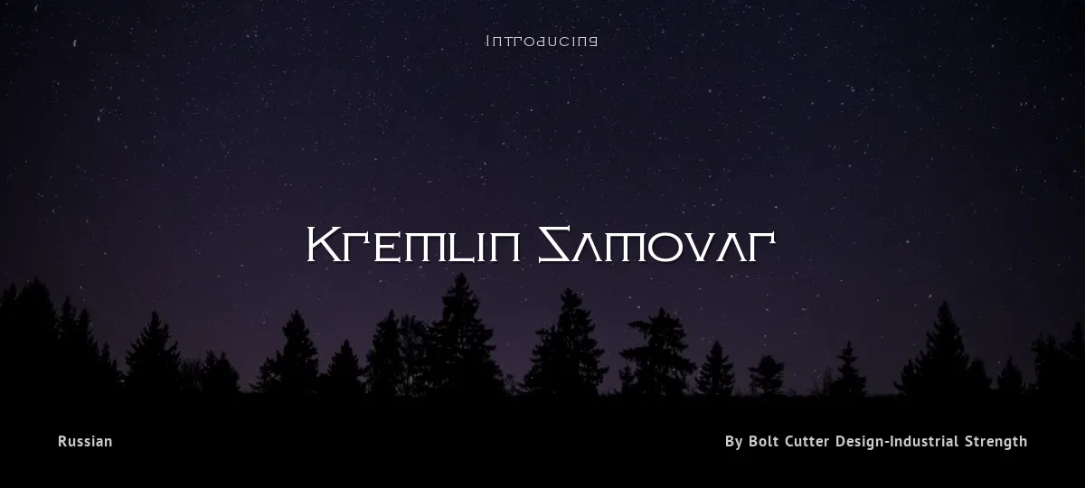 Kremlin Samovar font preview