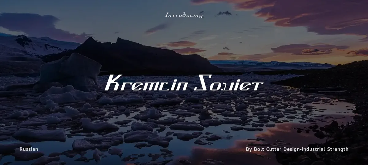 Kremlin Soviet font preview