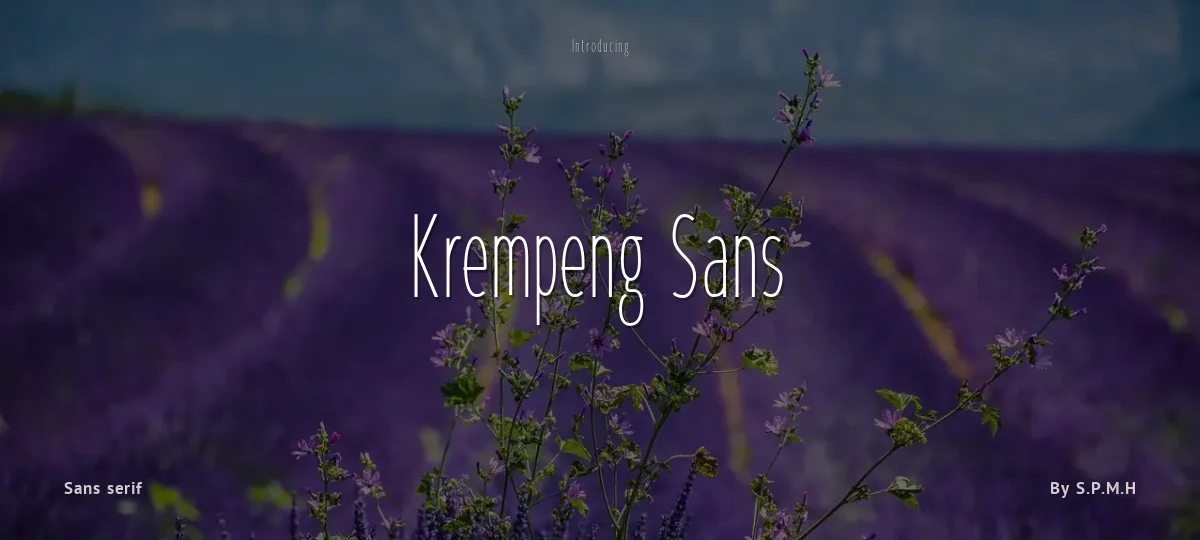 Krempeng Sans font preview