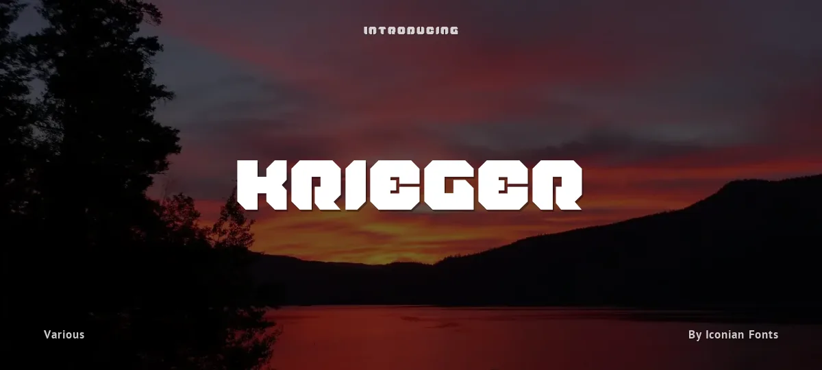 Krieger font preview
