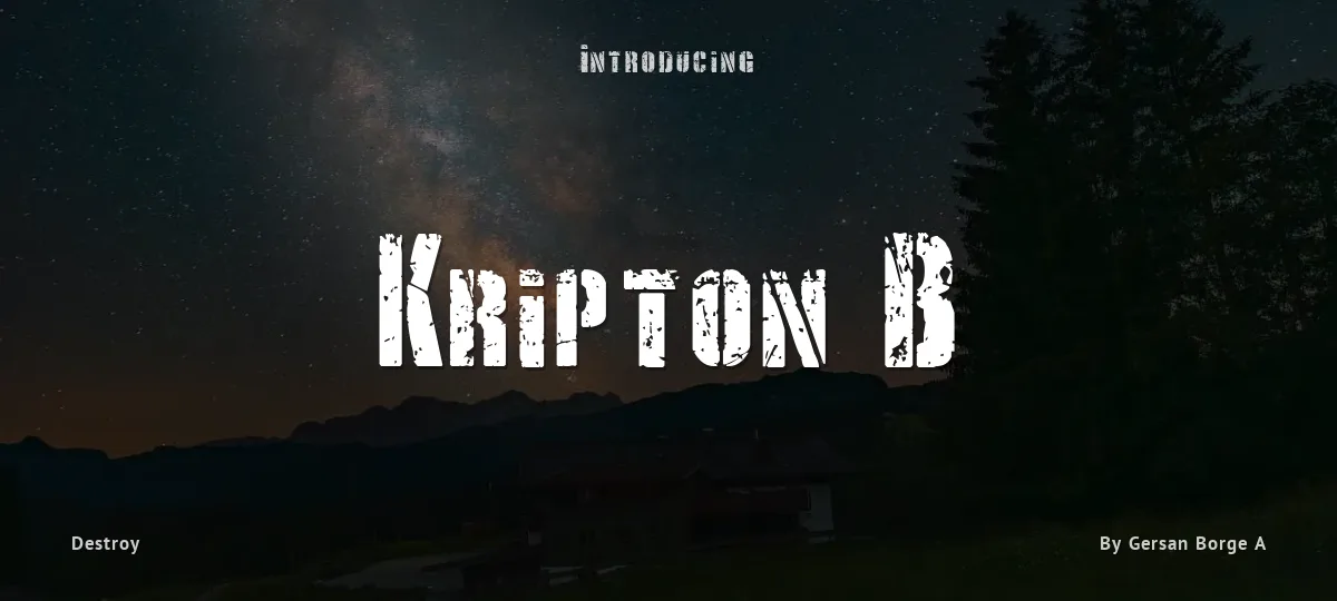 Kripton B font preview