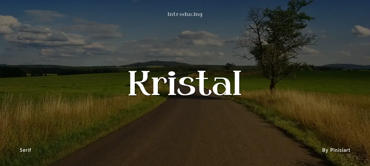 Kristal font preview
