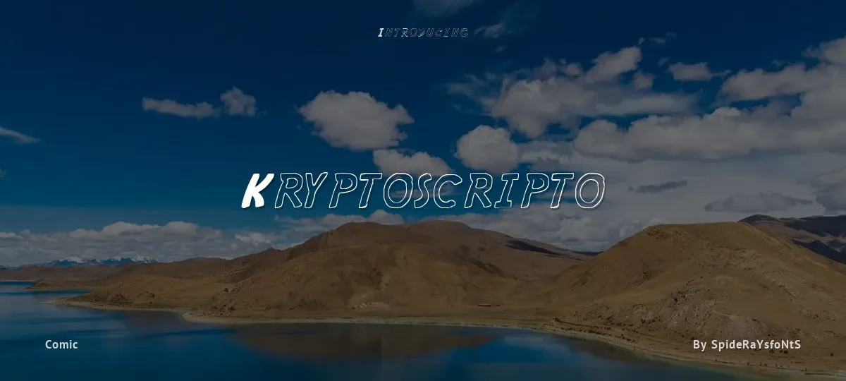 Kryptoscripto font preview