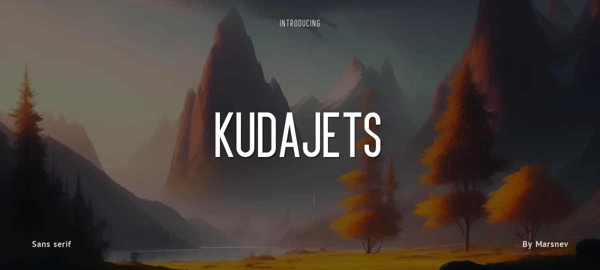 Kudajets font preview