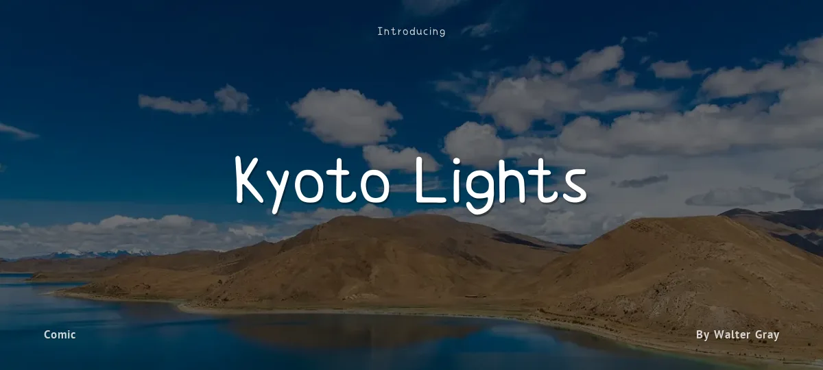 Kyoto Lights font preview