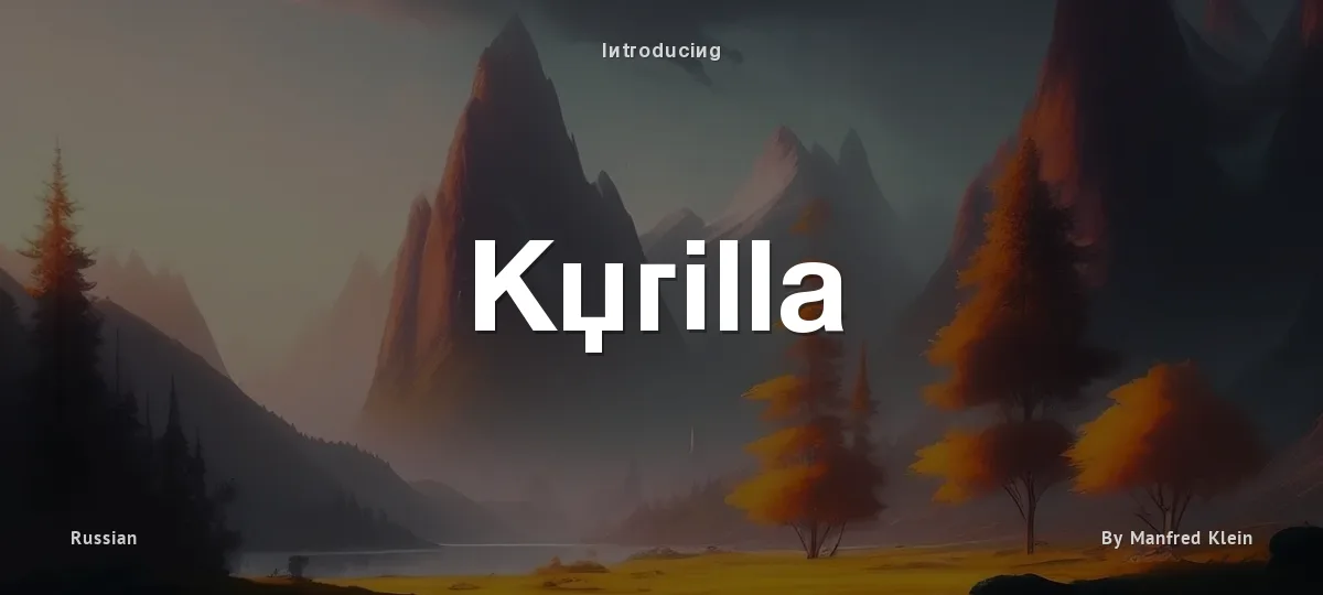Kyrilla font preview