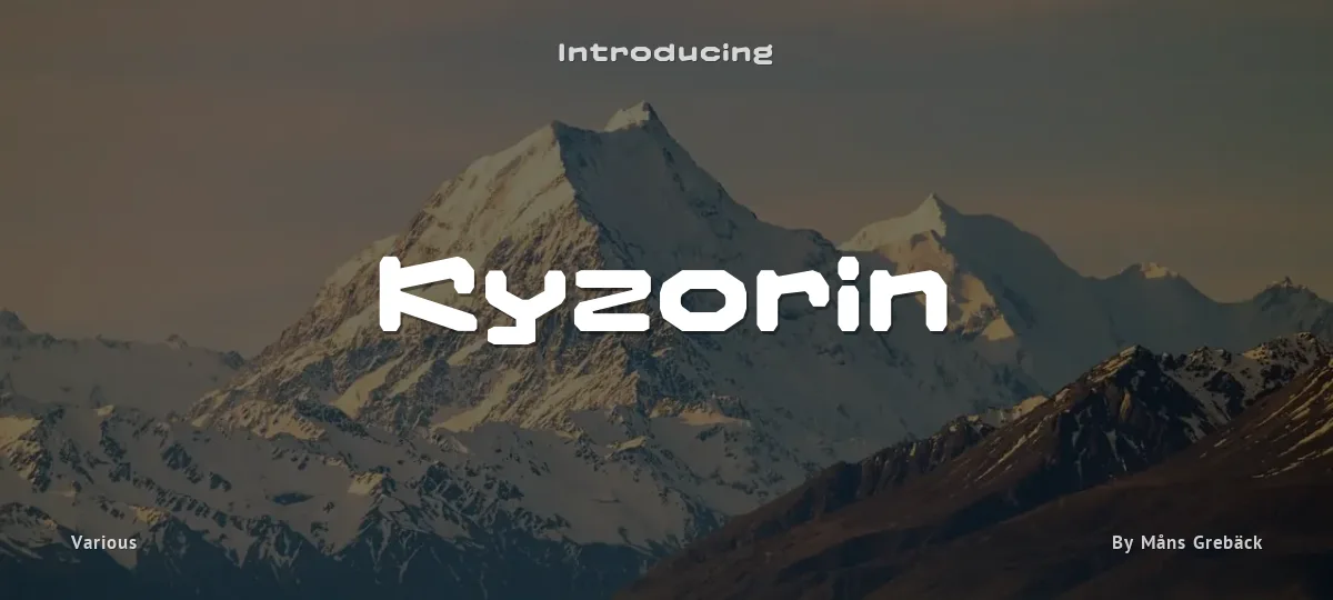 Kyzorin font preview