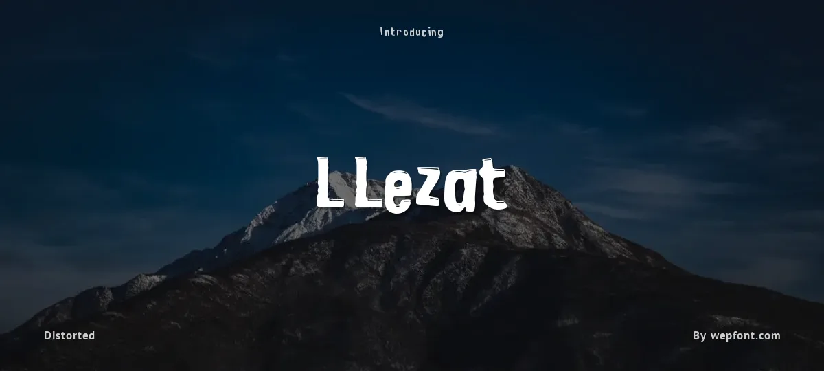L Lezat font preview