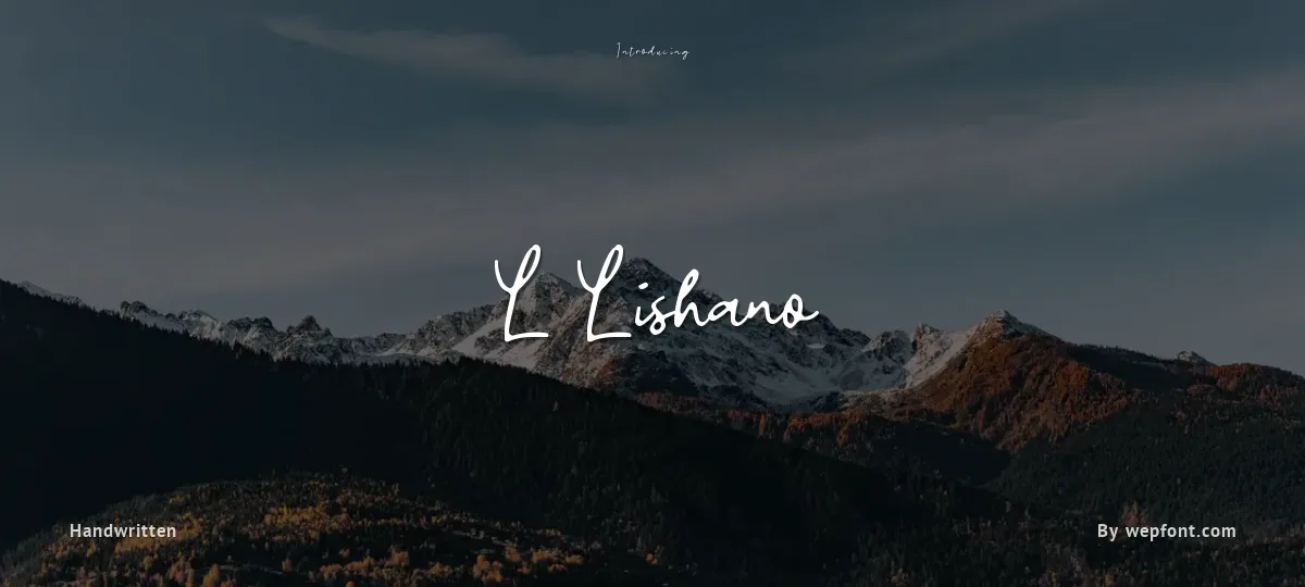 L Lishano font preview
