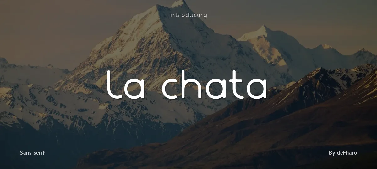 La chata font preview