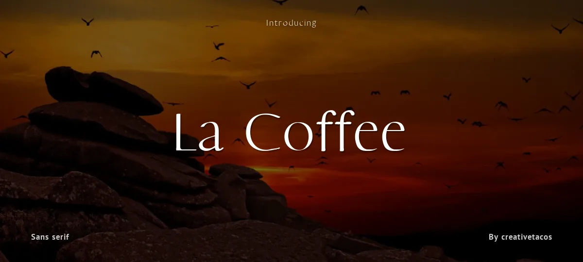 La Coffee font preview