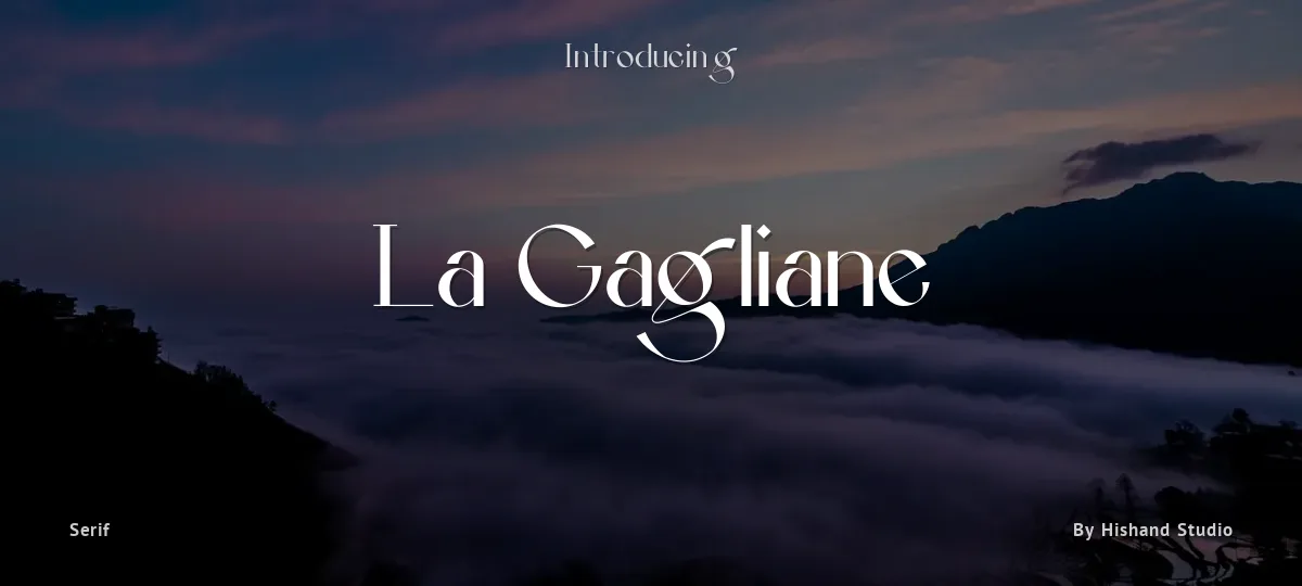 La Gagliane font preview