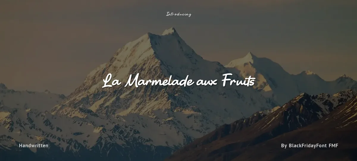 La Marmelade aux Fruits font preview