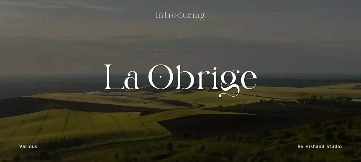 La Obrige font preview