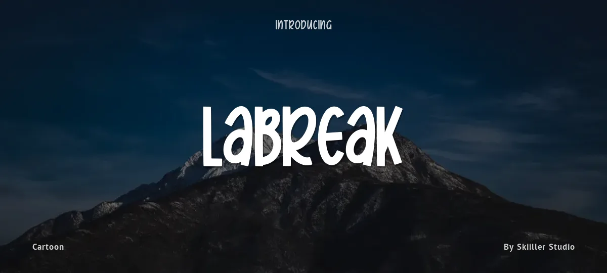 Labreak font preview
