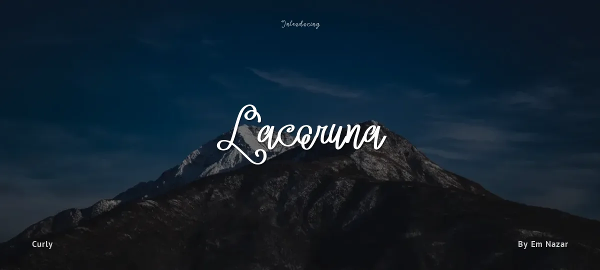 Lacoruna font preview