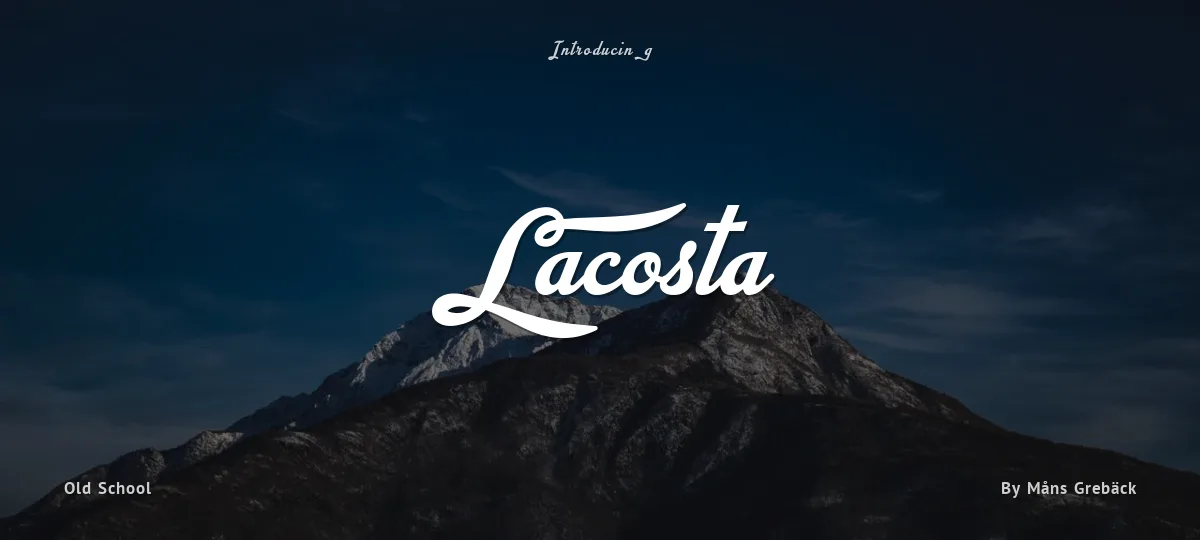 Lacosta font preview