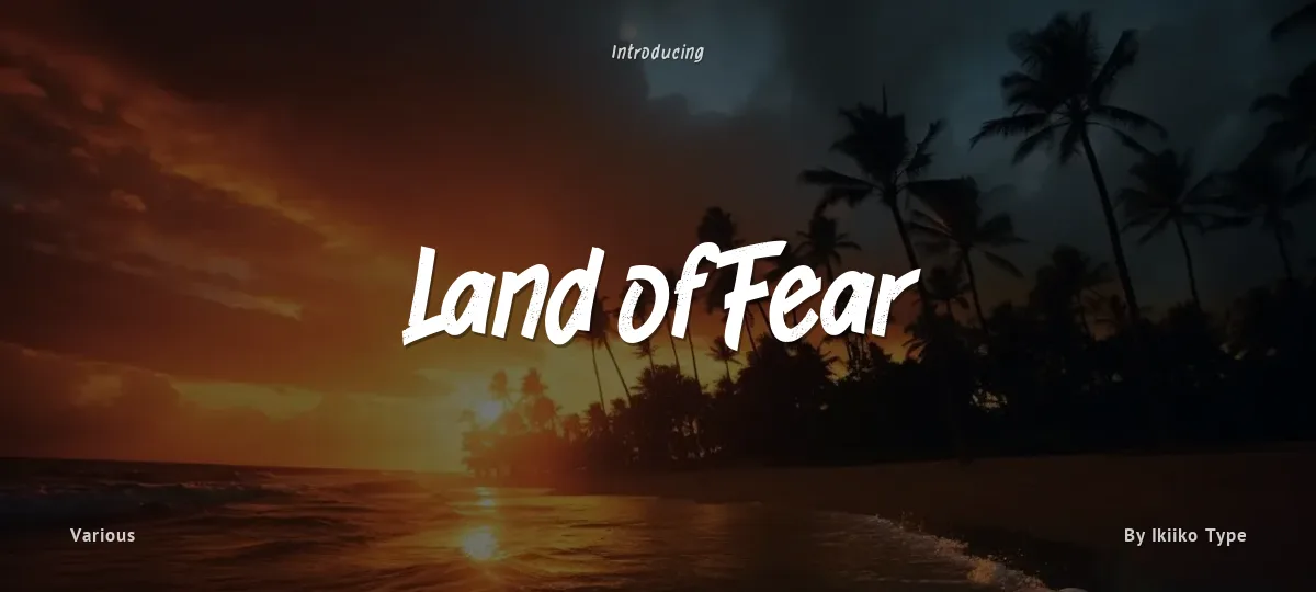 Land of Fear font preview