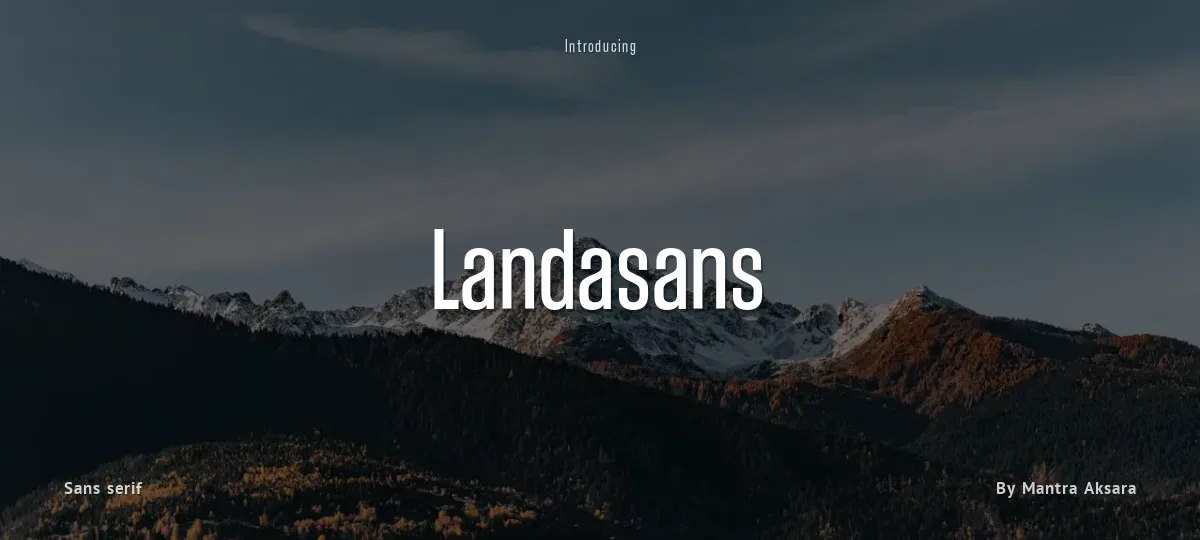 Landasans font preview