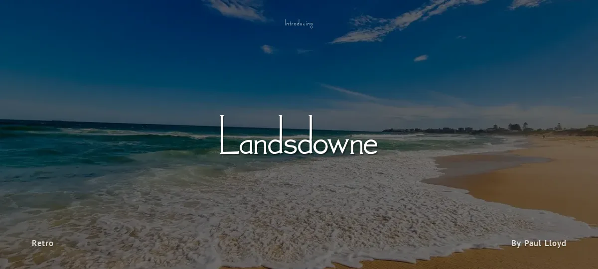 Landsdowne font preview